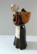 Load image into Gallery viewer, SCOTTISH STUDIO POTTERY Figurine: Vintage 1970s Isle of Lewis Peat Carrier; Coll Pottery
