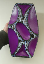 Load image into Gallery viewer, Fabulous LARGE West German Purple Fat Lava Vase: ROTH KERAMIK. 26 cm
