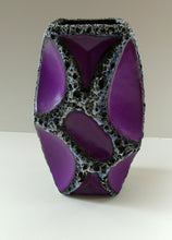 Load image into Gallery viewer, Fabulous LARGE West German Purple Fat Lava Vase: ROTH KERAMIK. 26 cm
