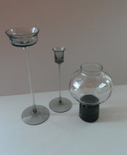 Load image into Gallery viewer, 1980s Vintage FRANK THROWER Glass Candle Holders for WEDGWOOD
