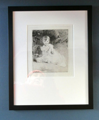 Rare 19th Century Etching by Andrew GEDDES (1800 - 1842). Girl with Apple