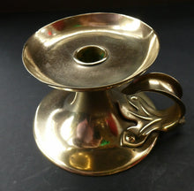 Load image into Gallery viewer, 1900s Antique Brass Arts and Crafts Candleholder or Chanberstick
