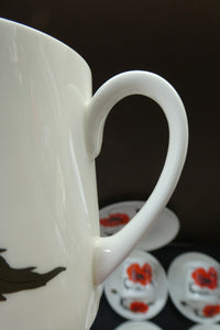 Susie Cooper Six Trios: Cups, Saucers and Sides Plates Cornpoppy Wedgwood