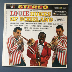 1960 Original LP by Louis Armstrong: Entitled "Louie and the Dukes of Dixieland"