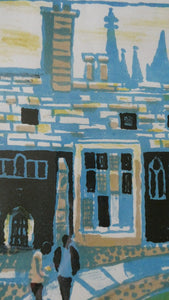 Julian Trevelyan: ORIGINAL Limited Edition  Lithograph (1959 - 1962). CORPUS CHRISTI,  Cambridge. Pencil Signed