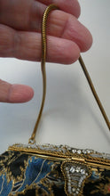Load image into Gallery viewer,  1930s Art Deco Evening Bag or Purse with Chinese Embroidery. Fancy Clasp with Seed Pearls
