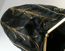 Load image into Gallery viewer,  1930s Art Deco Evening Bag or Purse with Chinese Embroidery. Fancy Clasp with Seed Pearls
