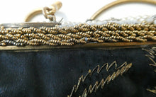 Load image into Gallery viewer,  1930s Art Deco Evening Bag or Purse with Chinese Embroidery. Fancy Clasp with Seed Pearls
