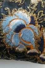 Load image into Gallery viewer,  1930s Art Deco Evening Bag or Purse with Chinese Embroidery. Fancy Clasp with Seed Pearls
