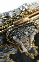 Load image into Gallery viewer,  1930s Art Deco Evening Bag or Purse with Chinese Embroidery. Fancy Clasp with Seed Pearls
