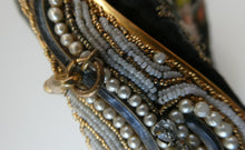 Load image into Gallery viewer,  1930s Art Deco Evening Bag or Purse with Chinese Embroidery. Fancy Clasp with Seed Pearls

