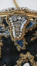 Load image into Gallery viewer,  1930s Art Deco Evening Bag or Purse with Chinese Embroidery. Fancy Clasp with Seed Pearls
