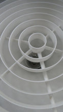 Load image into Gallery viewer, Carl Fagerlund. SWEDISH 1960s Silver Tone Pendant Lampshade with Blue Glass Inclusions and Original Diffuser Below
