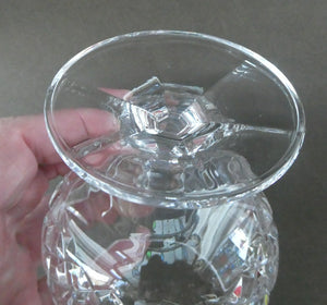 Matching PAIR of Cut Crystal Brandy Glasses. Height 4 1/4 inches 