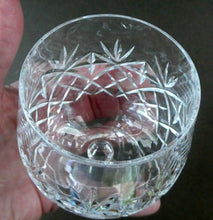 Load image into Gallery viewer, Set of SIX Matching Cut Crystal Brandy Glasses. Height 4 1/4 inches
