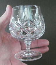 Load image into Gallery viewer, Set of SIX Matching Cut Crystal Brandy Glasses. Height 4 1/4 inches
