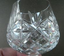 Load image into Gallery viewer, Set of SIX Matching Cut Crystal Brandy Glasses. Height 4 1/4 inches
