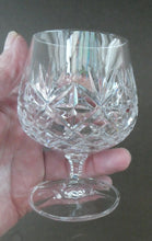 Load image into Gallery viewer, Set of SIX Matching Cut Crystal Brandy Glasses. Height 4 1/4 inches

