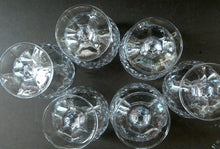 Load image into Gallery viewer, Set of SIX Matching Cut Crystal Brandy Glasses. Height 4 1/4 inches
