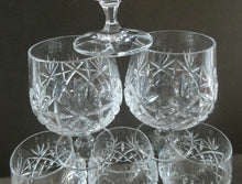 Load image into Gallery viewer, Set of SIX Matching Cut Crystal Brandy Glasses. Height 4 1/4 inches
