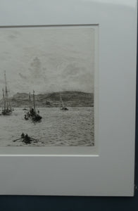 ORIGINAL ETCHING: William Lionel Wyllie (1851 – 1931)  THE OBAN REGATTA. Pencil Signed (1921)