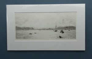ORIGINAL ETCHING: William Lionel Wyllie (1851 – 1931)  THE OBAN REGATTA. Pencil Signed (1921)