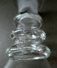 Load image into Gallery viewer, ANTIQUE GEORGIAN (1830s) Hand-Blown Hooped Neck Decanter with Original Stopper
