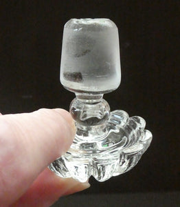 ANTIQUE GEORGIAN (1830s) Hand-Blown Hooped Neck Decanter with Original Stopper