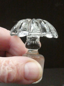 ANTIQUE GEORGIAN (1830s) Hand-Blown Hooped Neck Decanter with Original Stopper