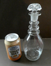 Load image into Gallery viewer, ANTIQUE GEORGIAN (1830s) Hand-Blown Hooped Neck Decanter with Original Stopper
