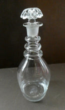 Load image into Gallery viewer, ANTIQUE GEORGIAN (1830s) Hand-Blown Hooped Neck Decanter with Original Stopper
