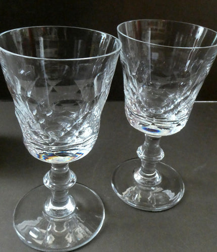 PAIR of Edinburgh Crystal Large Goblets. ED 134 PATTERN 6 1/2inches