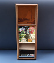 Load image into Gallery viewer, Stylish Antique Mirror with Marquetry Panel Above.  Quality British-Made ROWLEY Productions
