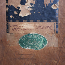 Load image into Gallery viewer, Stylish Antique Mirror with Marquetry Panel Above.  Quality British-Made ROWLEY Productions
