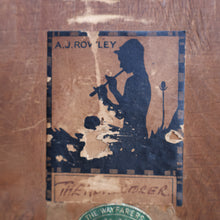Load image into Gallery viewer, Stylish Antique Mirror with Marquetry Panel Above.  Quality British-Made ROWLEY Productions
