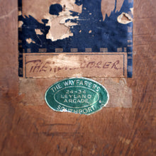 Load image into Gallery viewer, Stylish Antique Mirror with Marquetry Panel Above.  Quality British-Made ROWLEY Productions
