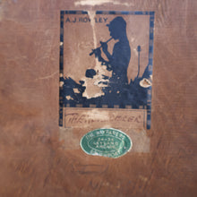 Load image into Gallery viewer, Stylish Antique Mirror with Marquetry Panel Above.  Quality British-Made ROWLEY Productions
