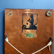 Load image into Gallery viewer, Stylish Antique Mirror with Marquetry Panel Above.  Quality British-Made ROWLEY Productions
