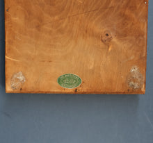 Load image into Gallery viewer, Stylish Antique Mirror with Marquetry Panel Above.  Quality British-Made ROWLEY Productions
