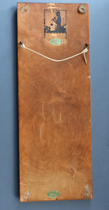 Stylish Antique Mirror with Marquetry Panel Above.  Quality British-Made ROWLEY Productions