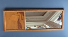 Load image into Gallery viewer, Stylish Antique Mirror with Marquetry Panel Above.  Quality British-Made ROWLEY Productions
