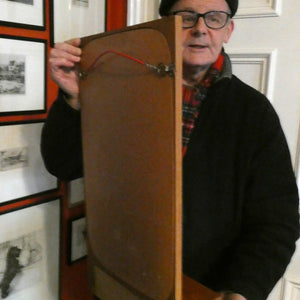 1960s DANISH Pedersen & Hansen (P&H) wall mirror in a teak wooden frame with a small integrated shelf.