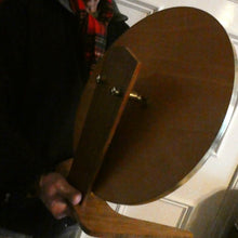Load image into Gallery viewer, LARGE Rare 1960s Vintage G-Plan Style Desktop Teak Swivel Vanity Mirror

