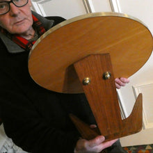 Load image into Gallery viewer, LARGE Rare 1960s Vintage G-Plan Style Desktop Teak Swivel Vanity Mirror
