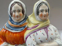 Load image into Gallery viewer, Antique Victorian Pottery Figurine of Two Scottish Newhaven Fishwives; c 1860
