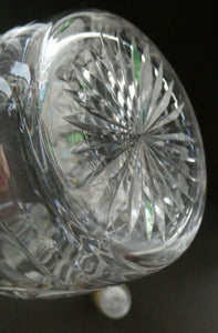 STUART CRYSTAL Wine or Port Round Decanter with IMPERIAL CUT. Etched signature