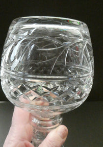 STUART CRYSTAL Wine or Port Round Decanter with IMPERIAL CUT. Etched signature