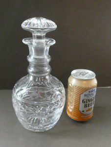 STUART CRYSTAL Wine or Port Round Decanter with IMPERIAL CUT. Etched signature