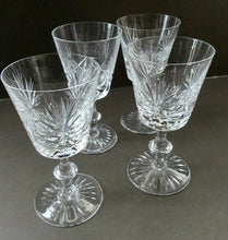 Load image into Gallery viewer, Edinburgh Crystal White Wine Glasses. STAR OF EDINBURGH Pattern. Set of Six. 6 inches
