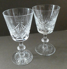 Load image into Gallery viewer, Edinburgh Crystal White Wine Glasses. STAR OF EDINBURGH Pattern. Set of Six. 6 inches
